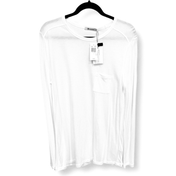 Designer‎ T by ALEXANDER WANG Classic LONG Rayon Tee with Pocket - Picture 3 of 5